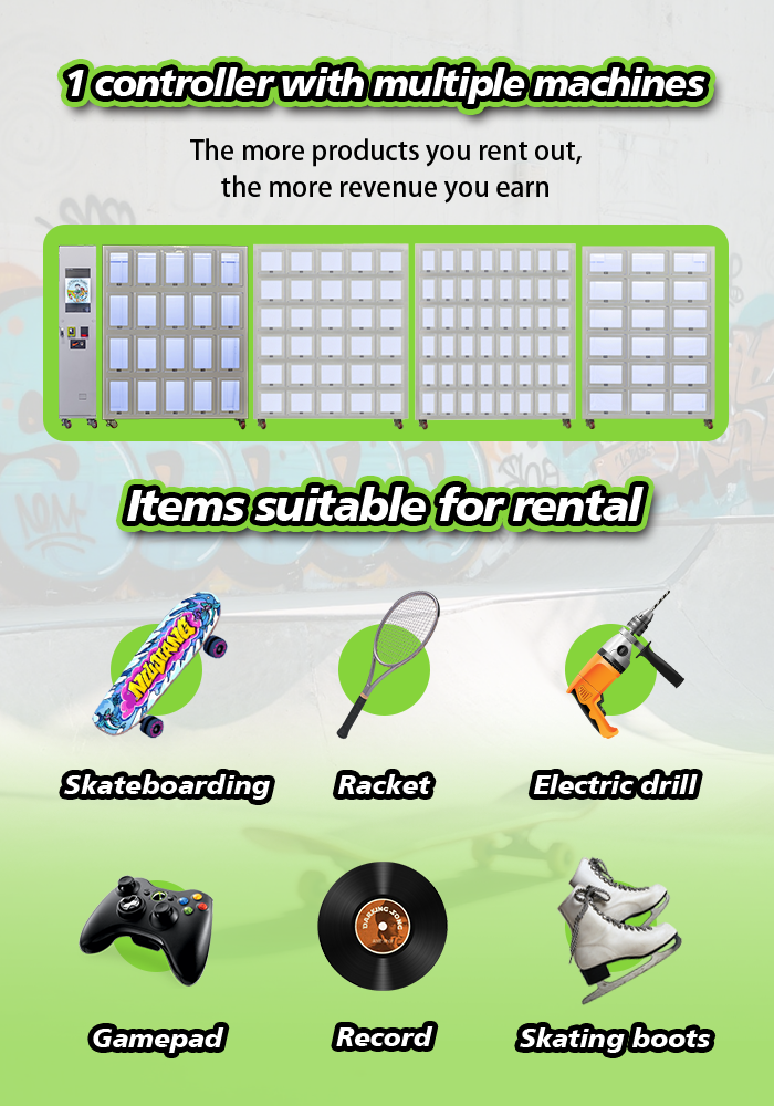 Skateboard Rental Vending Machine