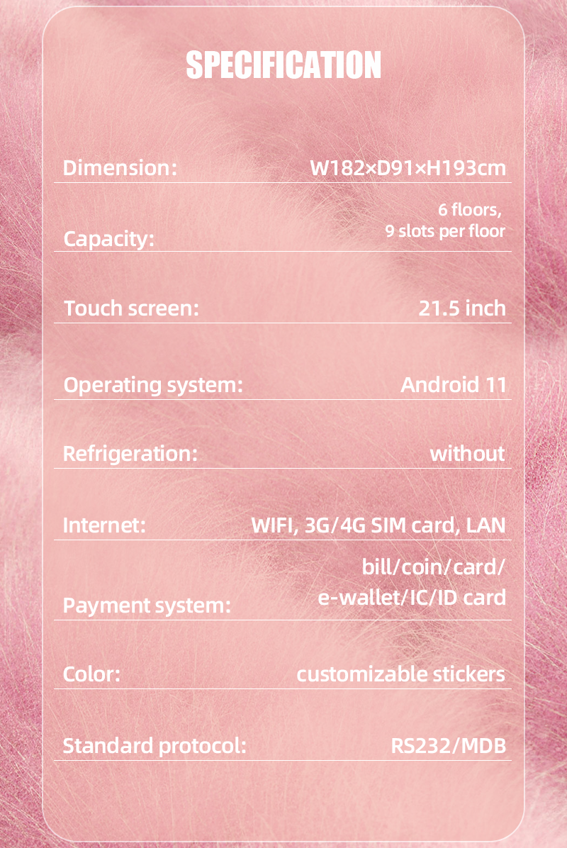 cosmetic beauty vending machine with display shopping window