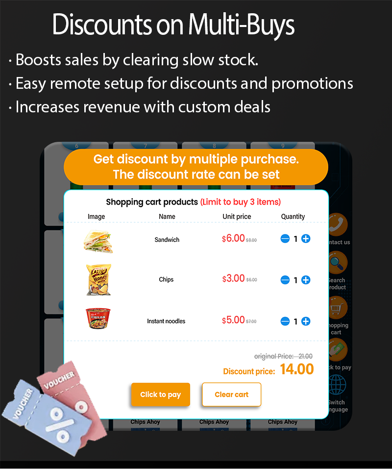 Snack and Drink Vending Machine have dicounts on multi-buys