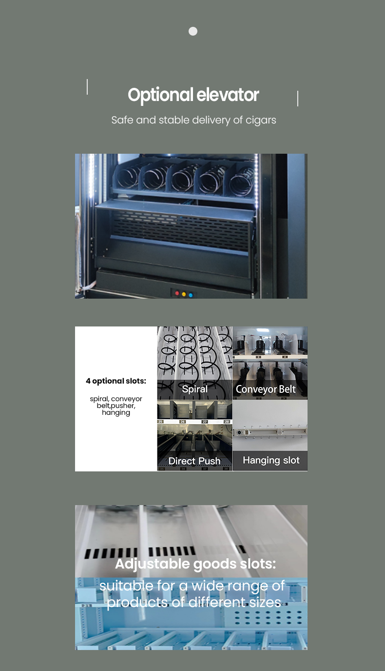 vending machine with optional elevator
