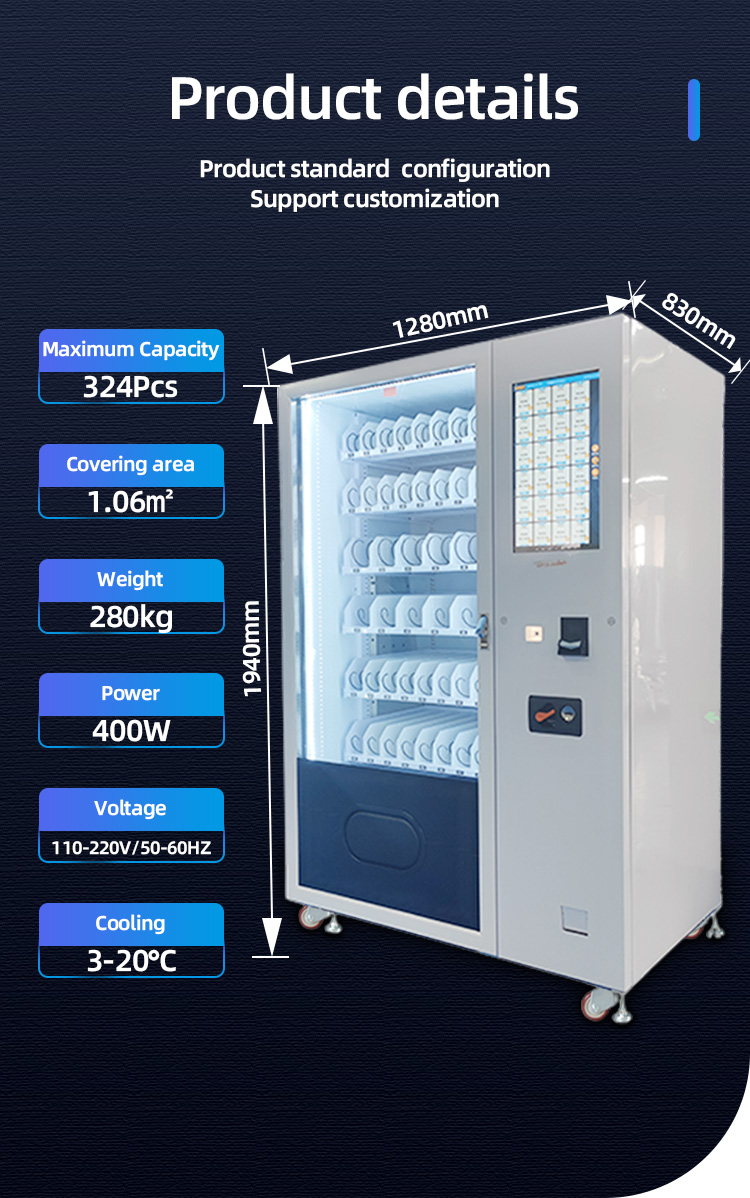 micron snack drink vending machine is designed to last for 10 years