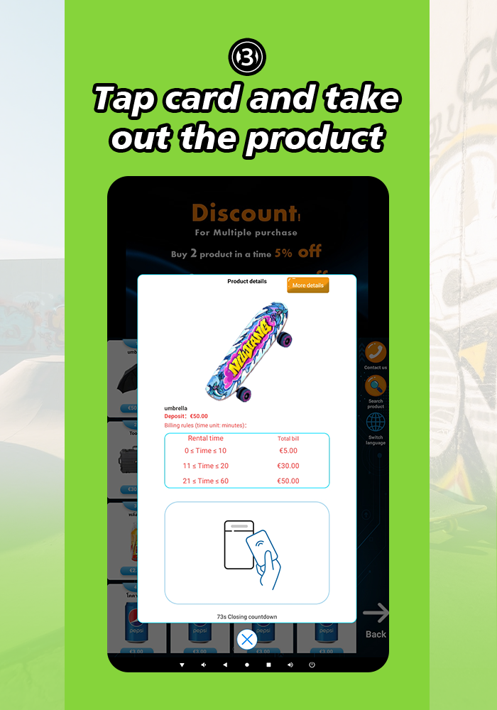 Skateboard Rental Vending Machine