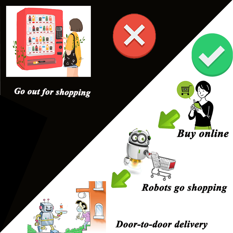 New unattended retail vending machine + robot 2022 New Desgin Vending machine + Robot. New unattended retail order from mobile, Snack and drink will goes to you.