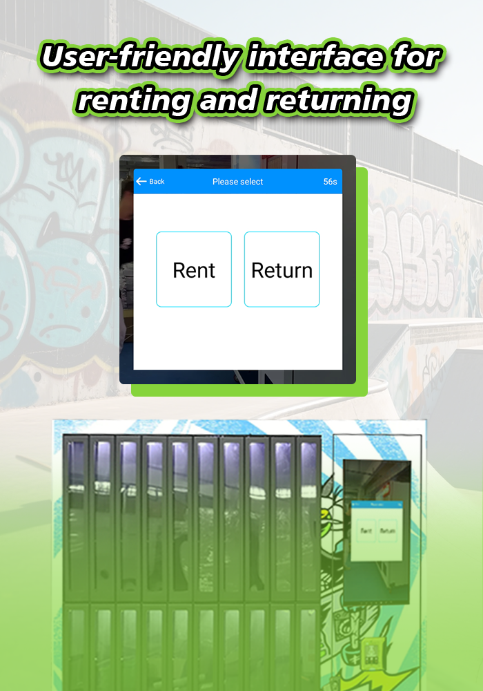 Skateboard Rental Vending Machine