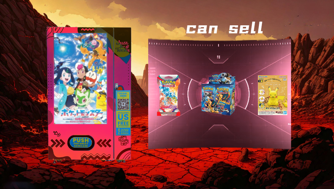 Pokemon Vending machine can sell pokemon product