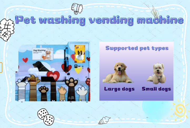 Pet washing vending machine can washing large pet and small pet
