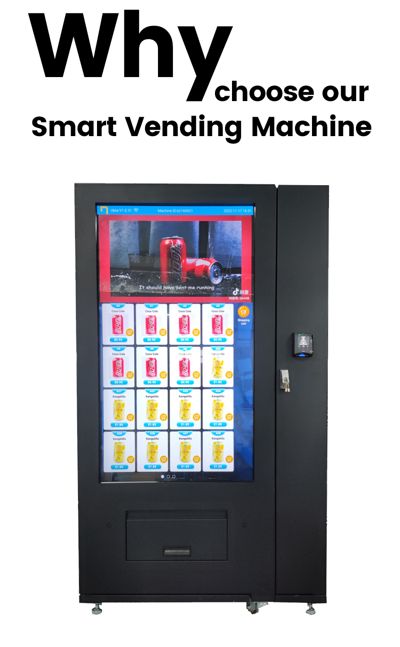 why choose micron big touch screen snack drink vending machine?