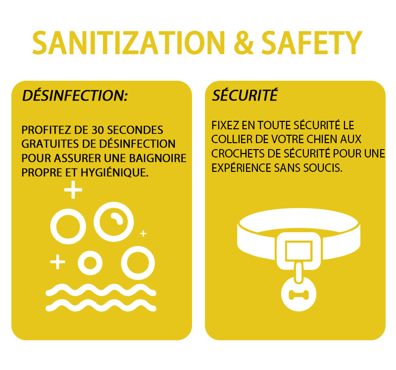 Self-Service Dog Wash Machine sanitization and safety