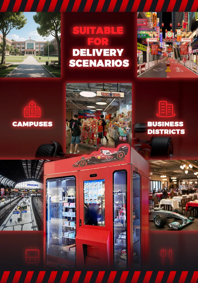 There are many places are suitable for placing this toy vending machine.