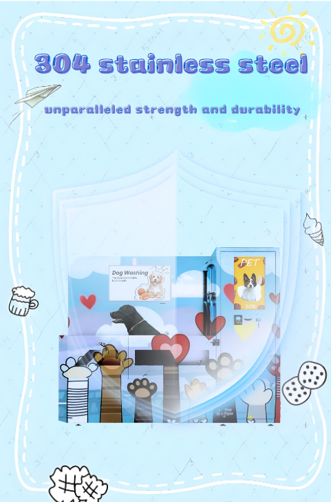 The material of the Pet washing vending machine is very hard