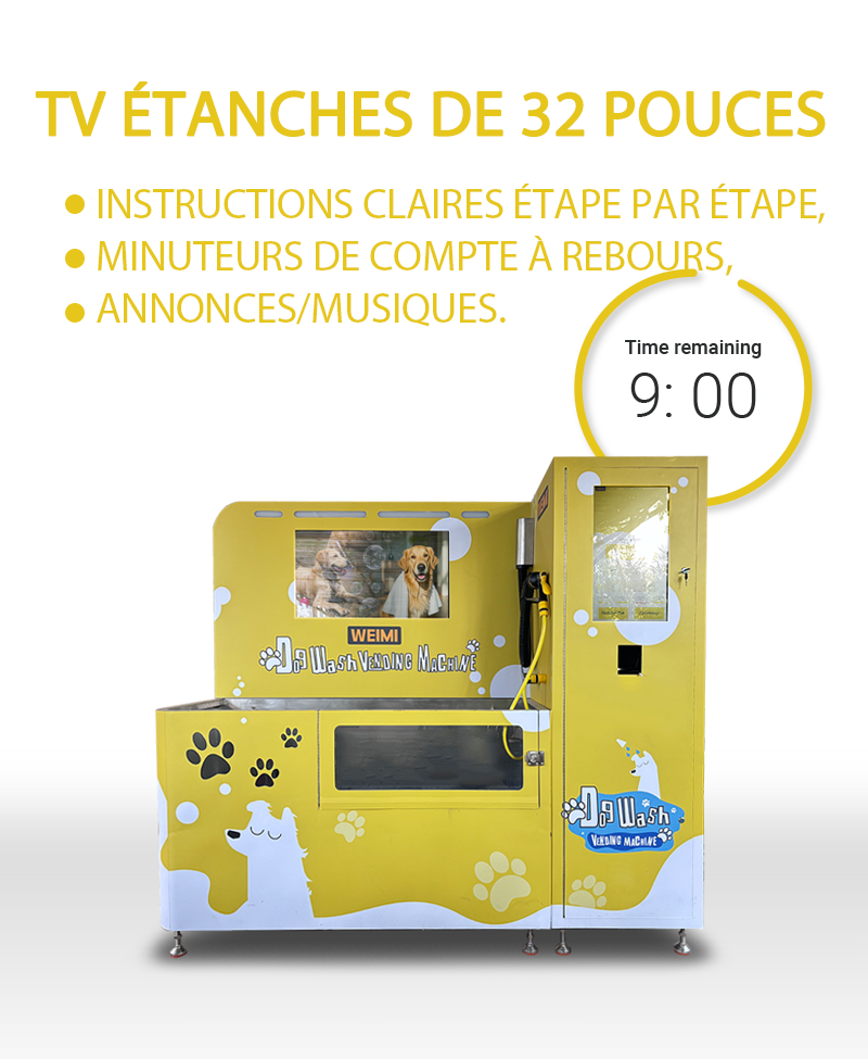 Self-Service Dog Wash Machine 32 inch waterproof tv for instructions