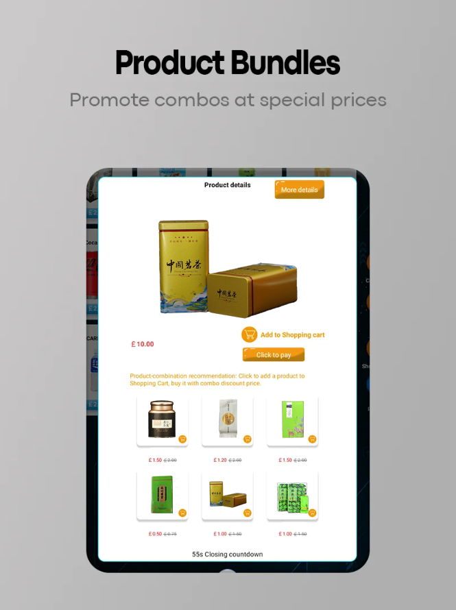Tea vending machine product bundles