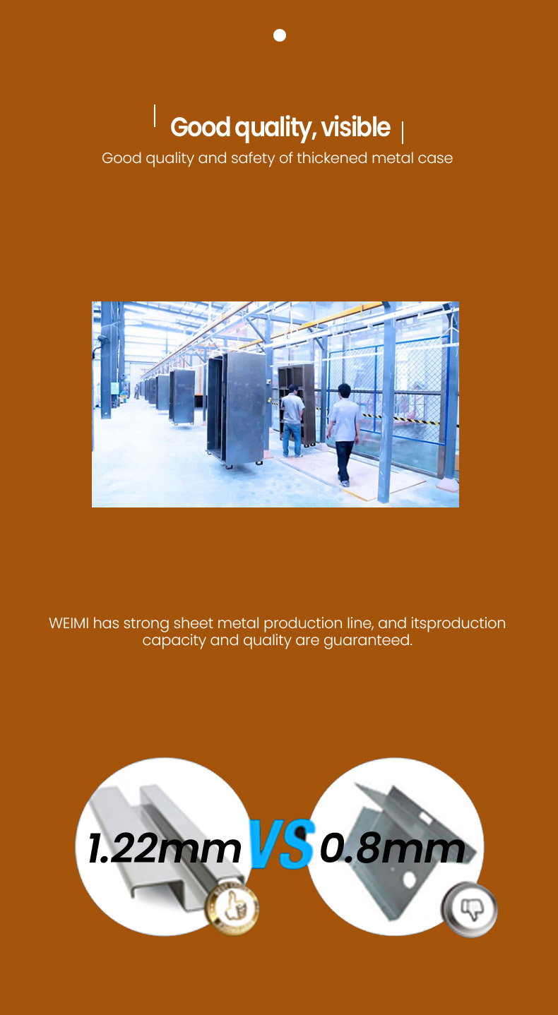our machine has good quality and safety of thickened metal case