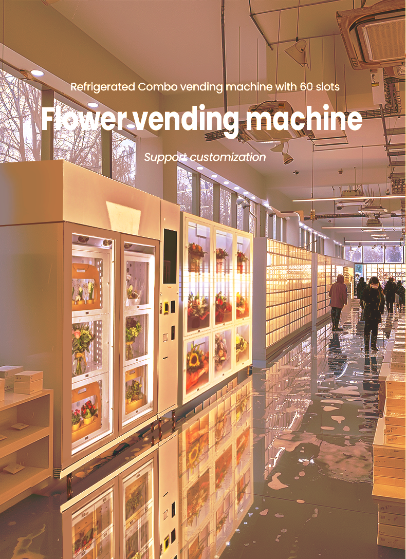 flower vending machine for fresh flower bouquet plant