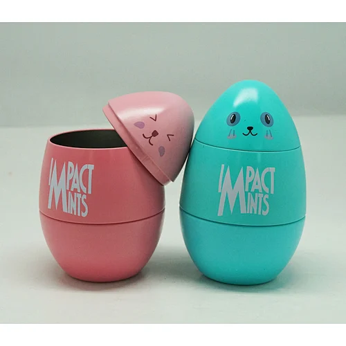 Egg shape tin gift chocolate tin box