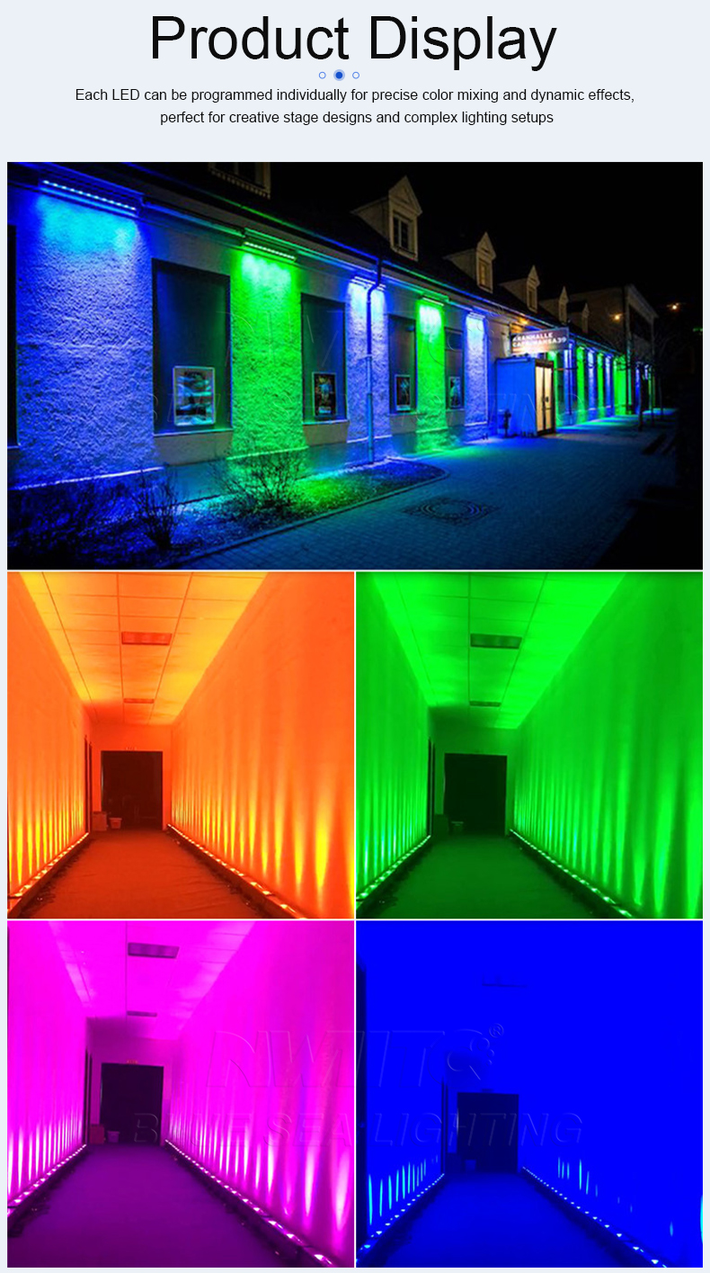 Outdoor 18pcs 20W RGBWAUV 6in1 Pixel Led Wall Washer-BLUESEA