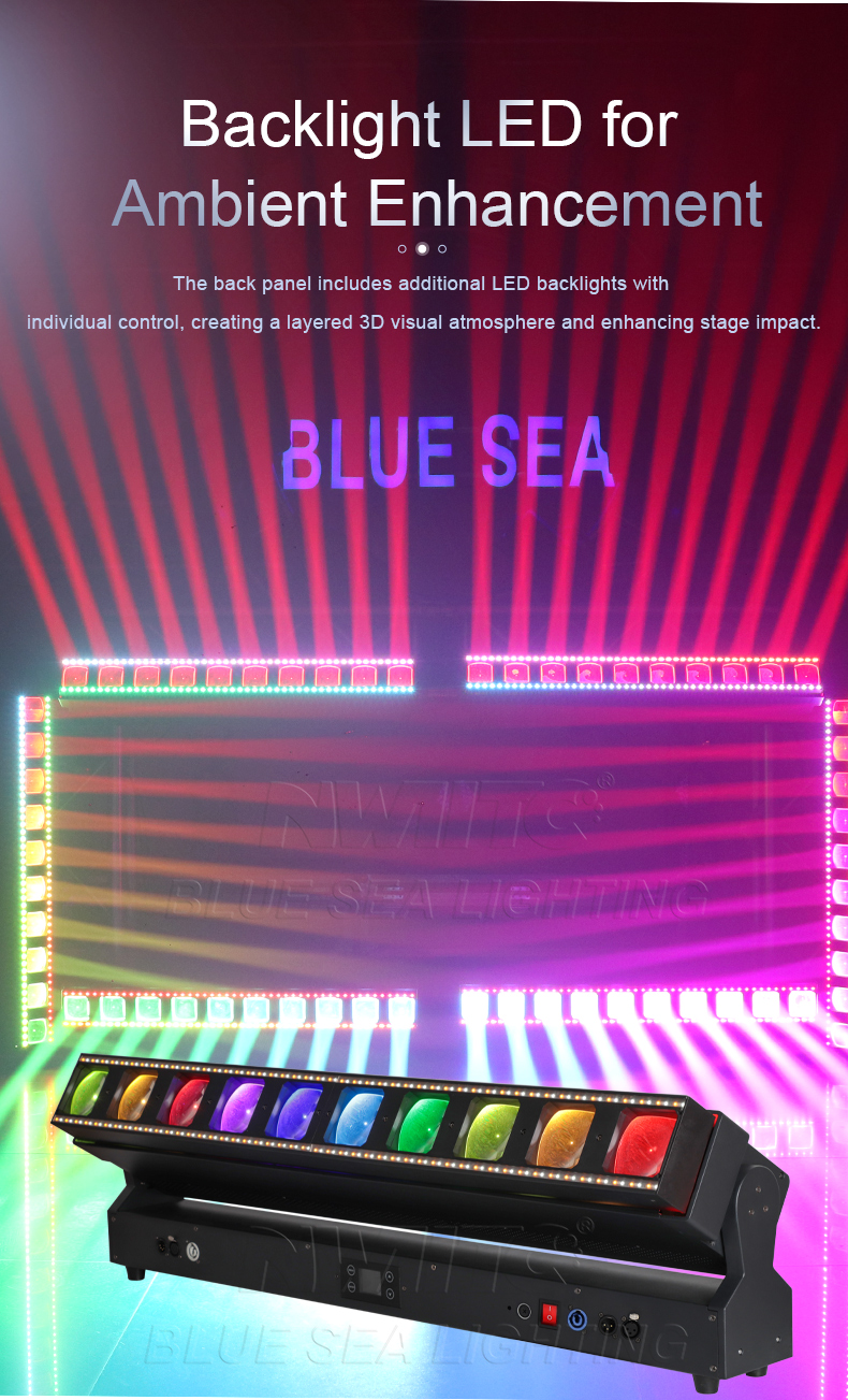 Waterproof 10x60w Zoom Pixel Beam Bar Moving Head Light