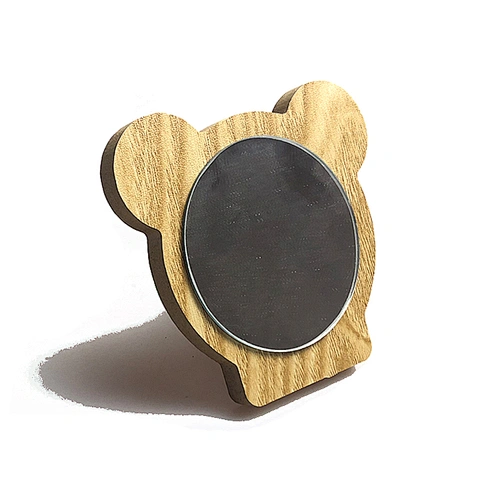 Custom size women single side cute portable wooden folding mini vanity mirror