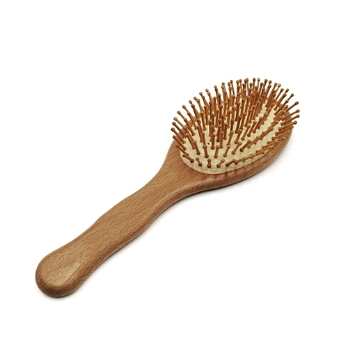 White Customized 2018 Selling Wig Eco Friendly Eco-friendly Bamboo Paddle Pins Brushes Wooden Half Round Hair Brush