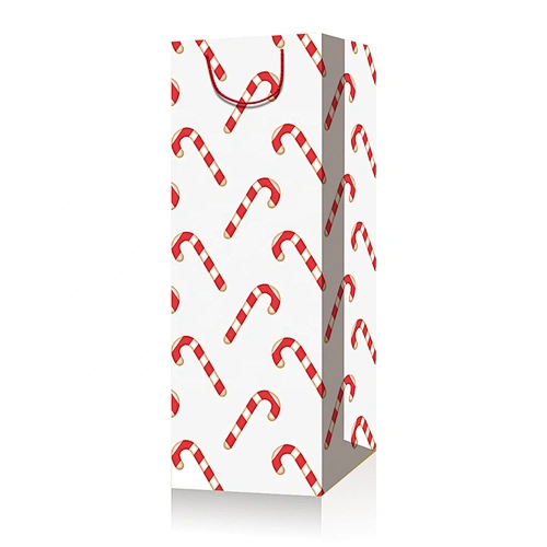Stock Colorful bottle paper bags with Xmax designs suitable for packing gifts or wines