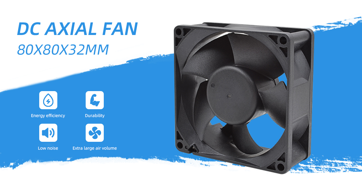 DC axial fan 80x80x32mm