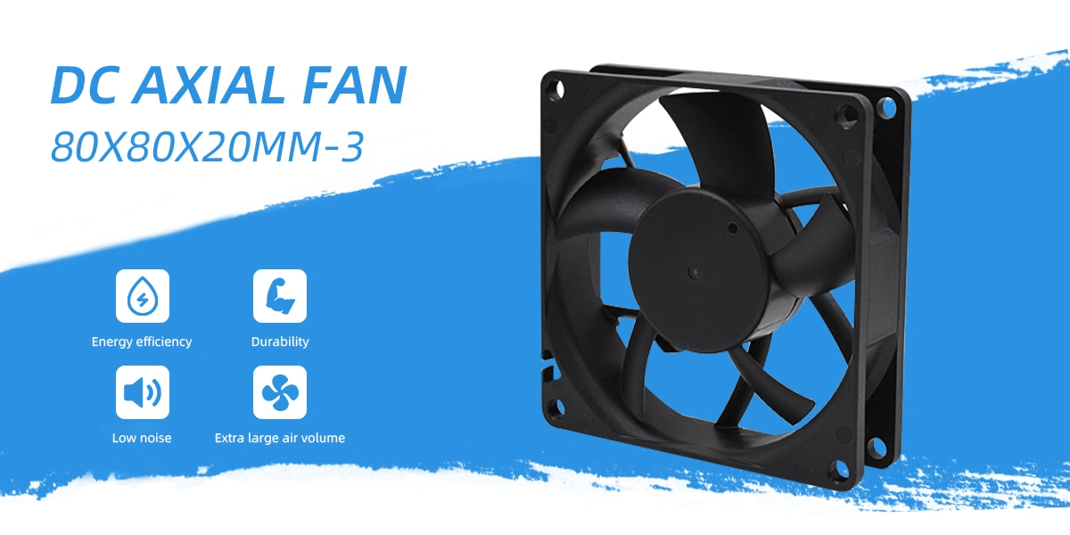 DC axial fan 80x80x20mm-3