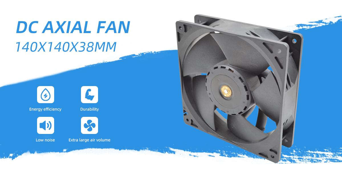 DC axial fan 140x140x38mm