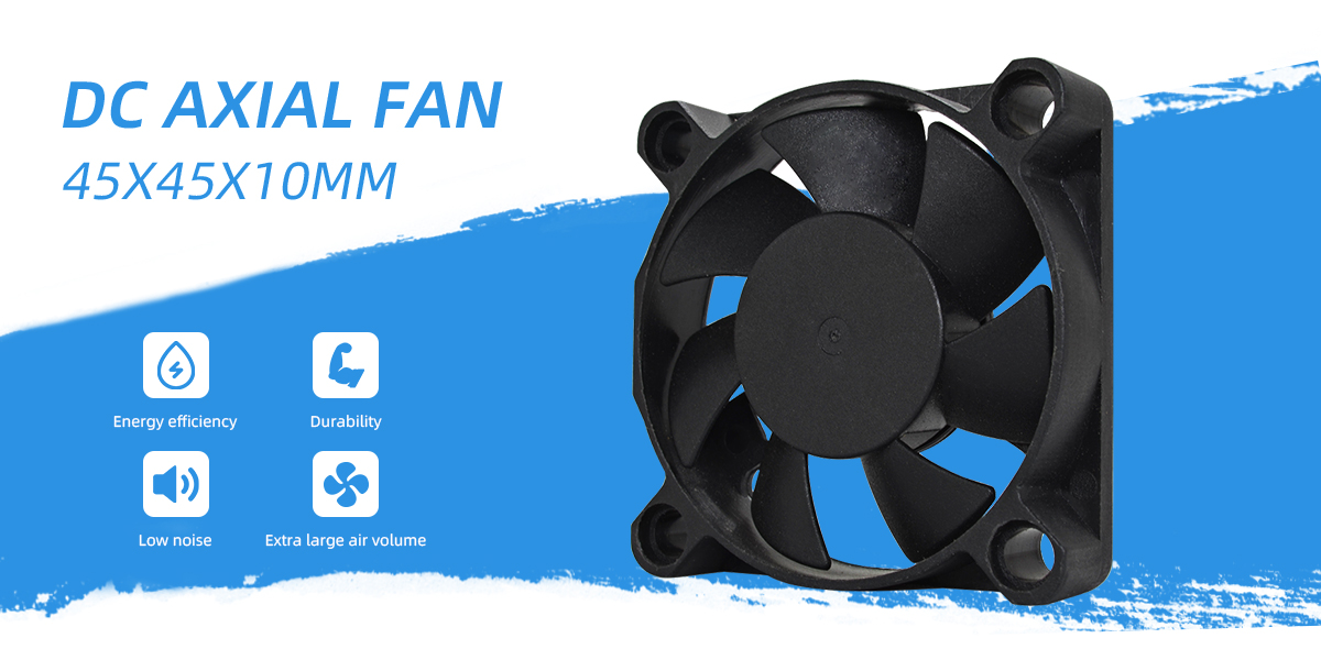 DC axial fan 45x45x10mm