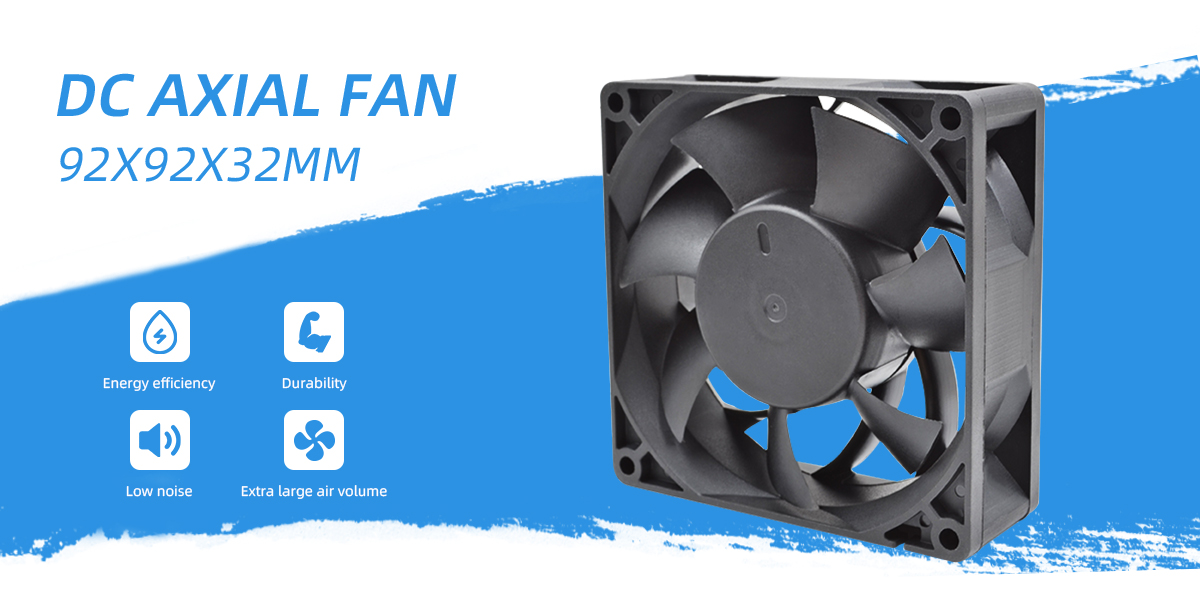 DC axial fan 92x92x32mm