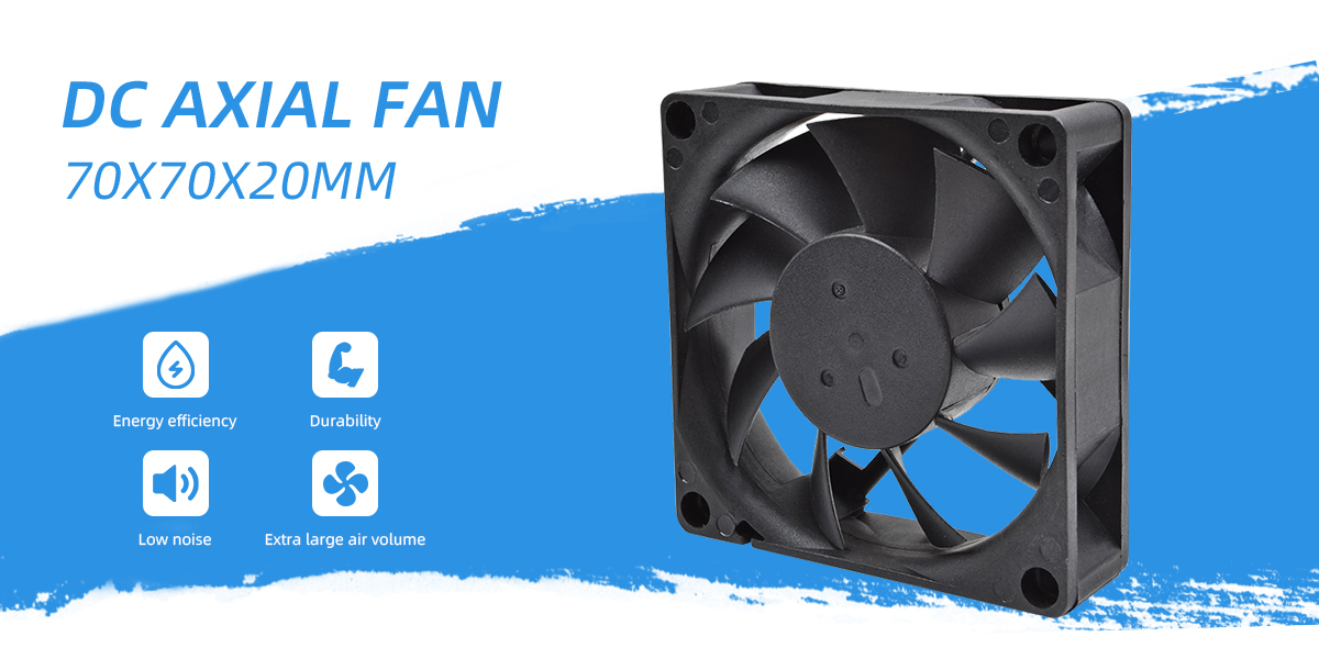 DC axial fan 70x70x20mm