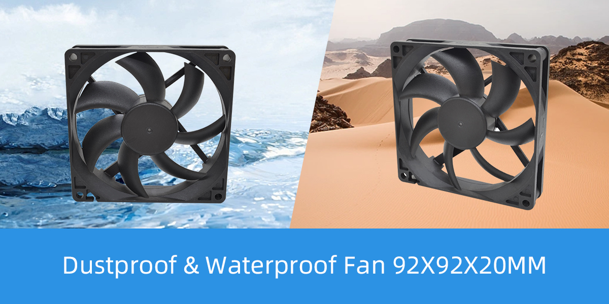 Dustproof waterproof fan 92x92x20mm
