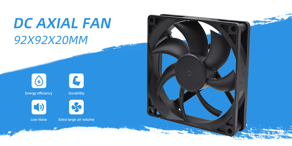 DC axial fan 92x92x20mm
