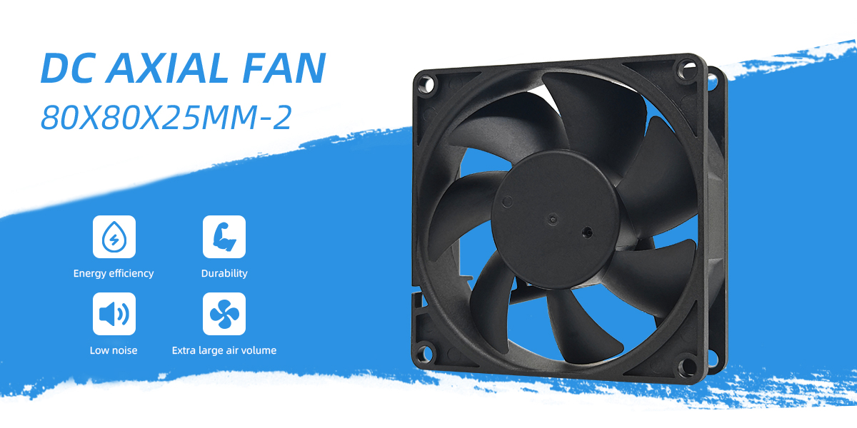 DC axial fan 80x80x25mm-2