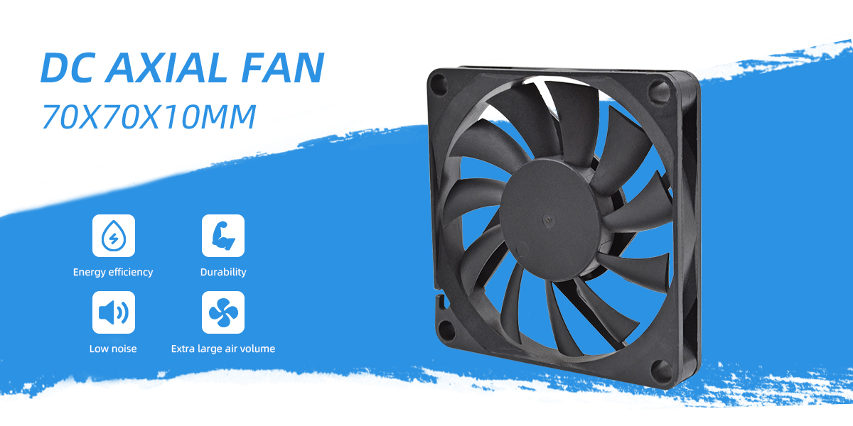 DC axial fan 70x70x10mm