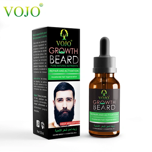 VOJO Private Label Wholesale Men Care Beard Growing Oil Nourishing Organic Vegan Natural Growth Beard Oil