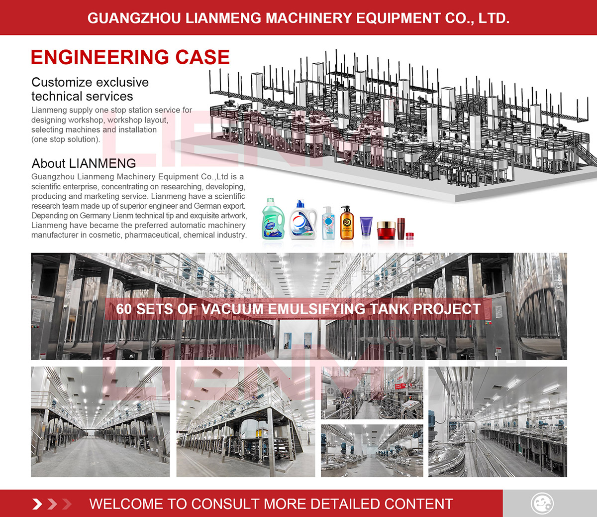 Engineering Case for 60 sets Vacuum blending tank