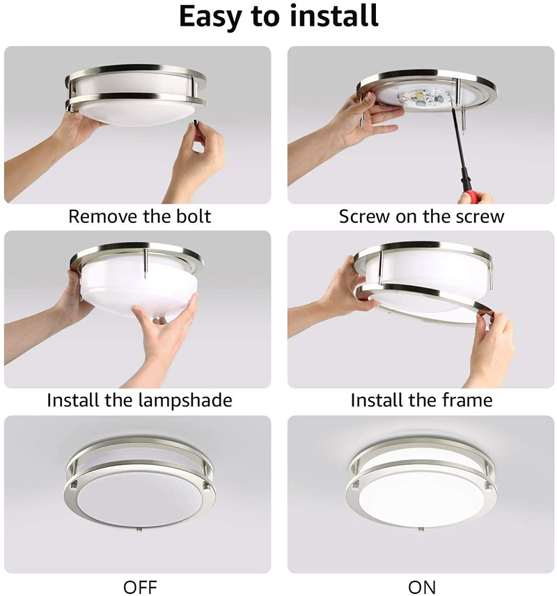 easy to install the led flush mount lights