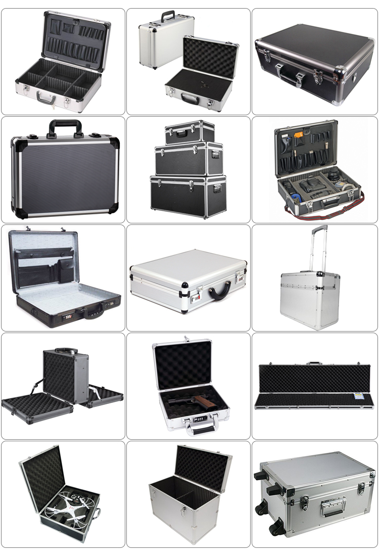 Black Tool Storage Case Waterproof Customized Graded Sports Cards Aluminum Case