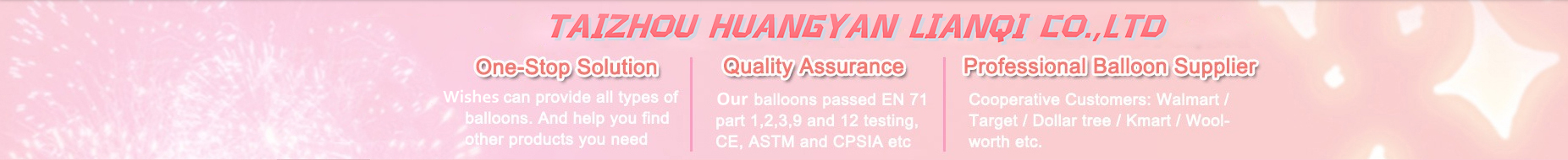 one-stop solution quality assurance professional ballon supplier
