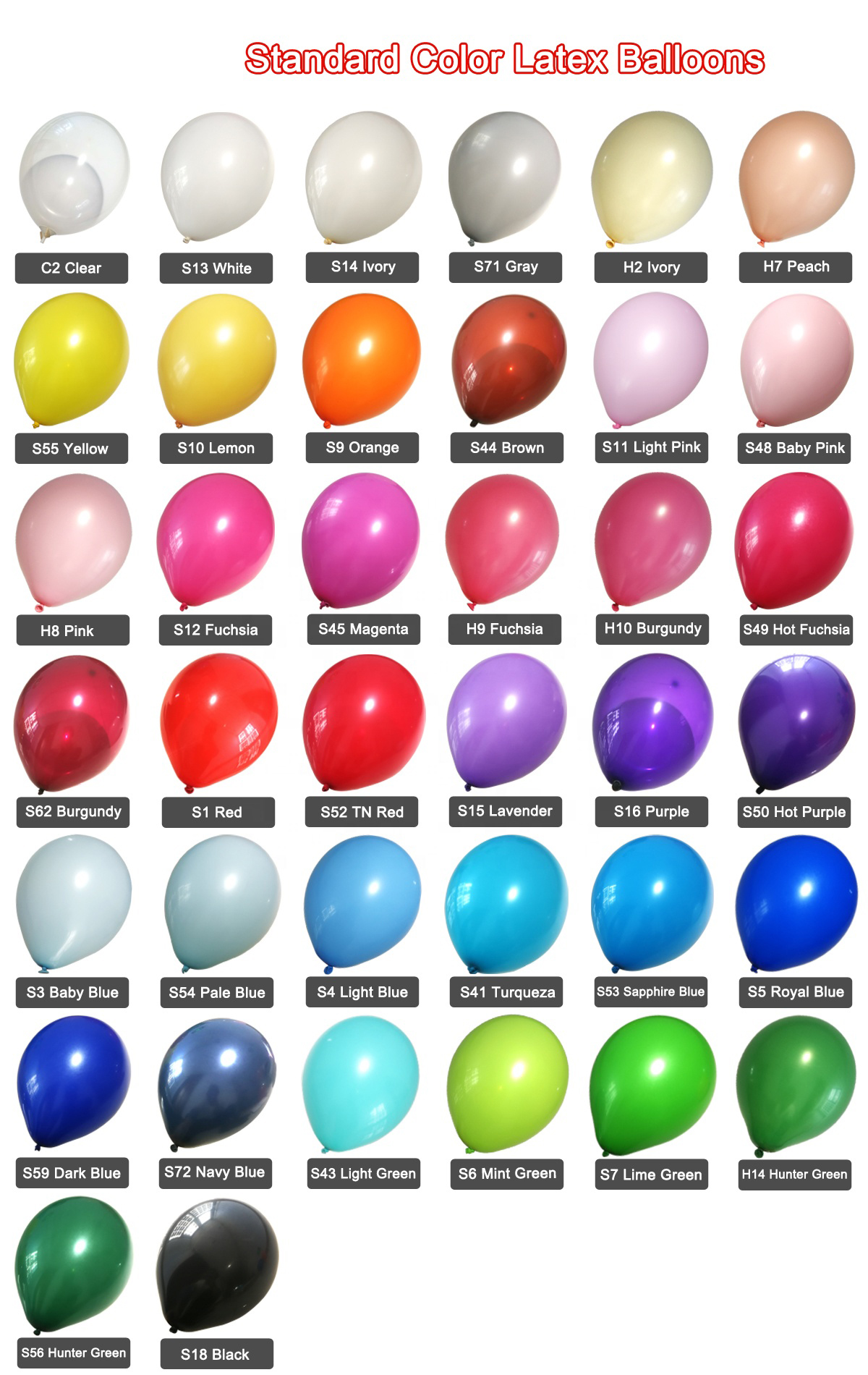 EN71-12 latex balloons