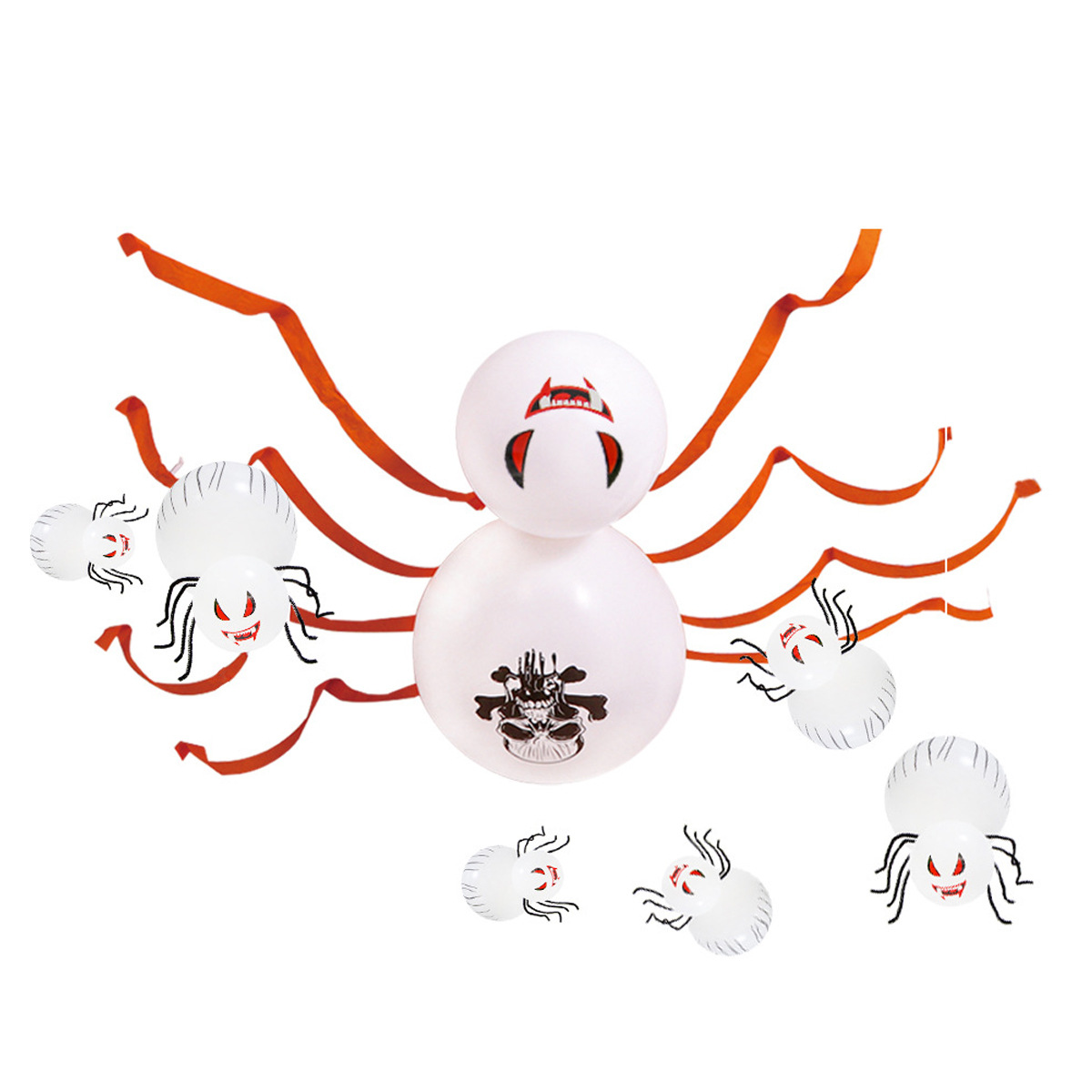 Hot Selling Halloween Party Decoration Skull Ghost Foil Balloon Set Happy Halloween Letter Banner