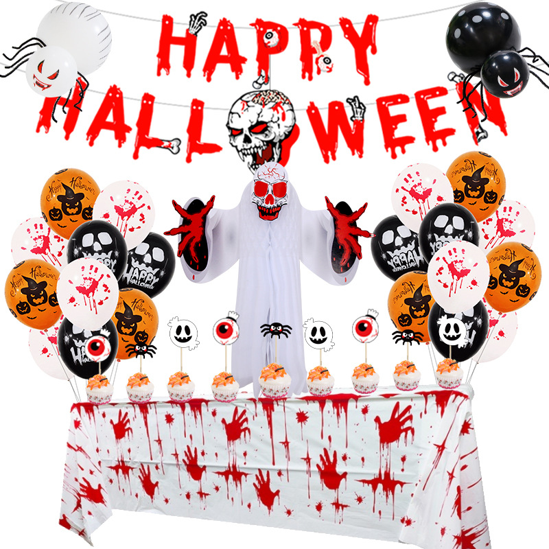 Party Supplies Halloween Paper Bloody Decor Weapons Garland Banner Event Party Supplies Flag Halloween Decoration Sets