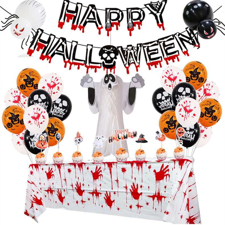 Party Supplies Halloween Paper Bloody Decor Weapons Garland Banner Event Party Supplies Flag Halloween Decoration Sets