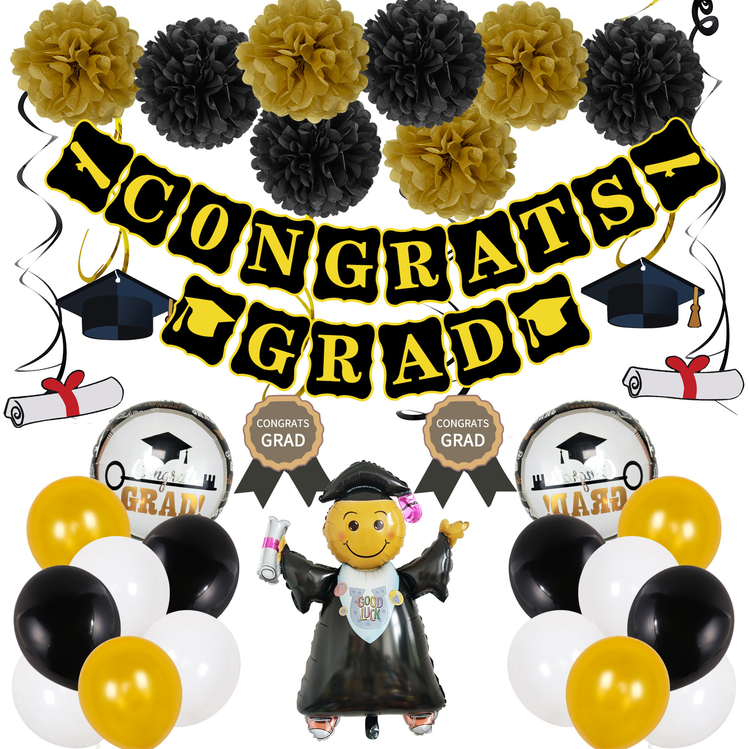 Graduation Balloon Set Graduation Party Decoration Balloons Congratulations Graduation Party Set