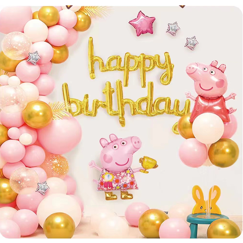 Baby Girl Cute Cartoon Mermaid Themed Birthday Party Latex And Foil Balloon Balloon Set Mermaid Birthday Atmosphere Decoration