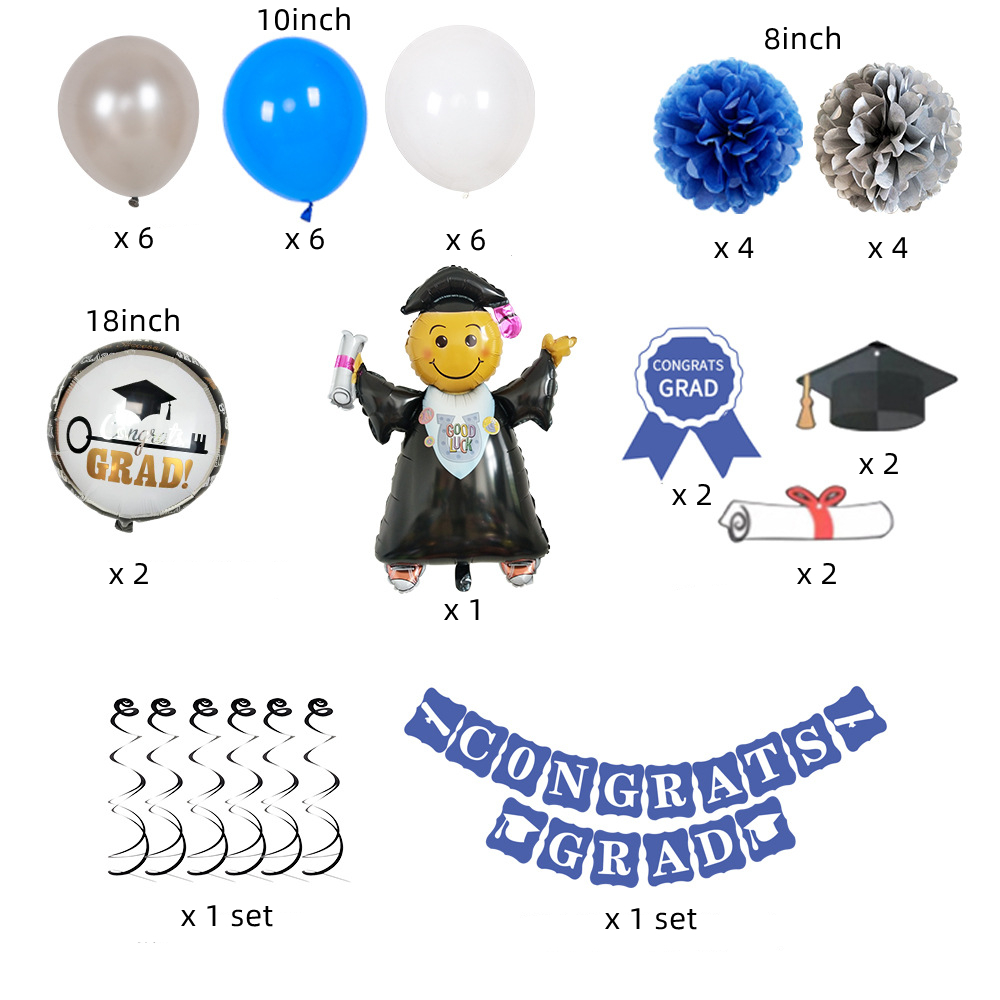Graduation Balloon Set Graduation Party Decoration Balloons Congratulations Graduation Party Set