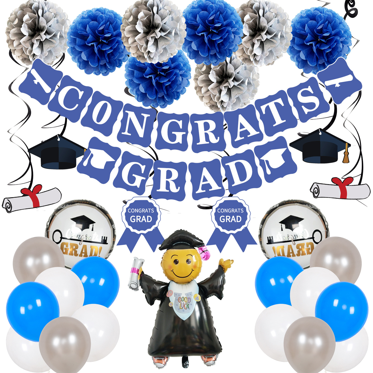 Graduation Balloon Set Graduation Party Decoration Balloons Congratulations Graduation Party Set