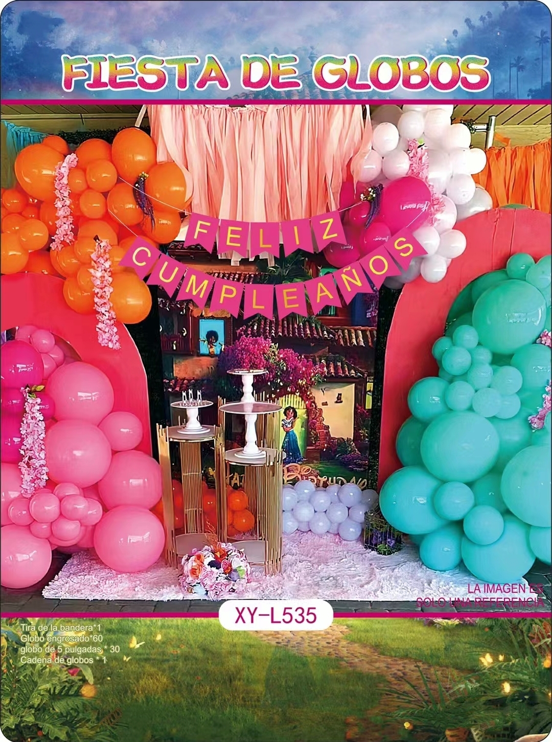 2022 Feliz Cumpleanos Happy Birthday Decorations Supplies Girl Celebration Happy Birthday Confetti Balloon And Latex Balloons