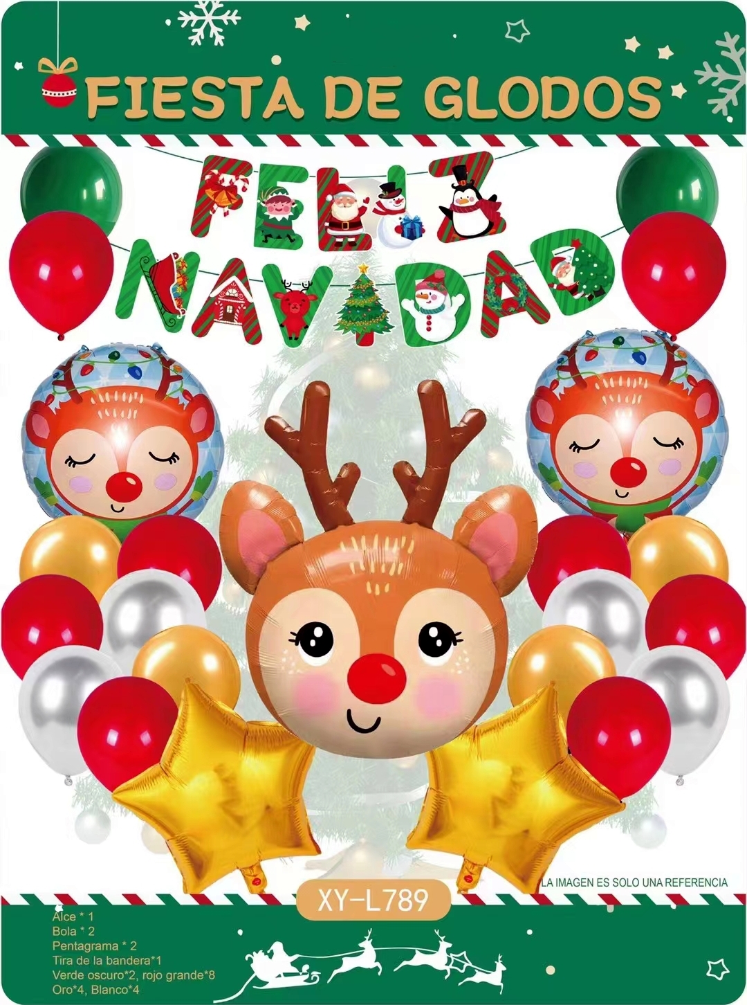 Feliz Navidad 2022 Merry Christmas Decorations Balloon Kit Merry Christmas santa Claus xmas Tree snowman Foil Balloon