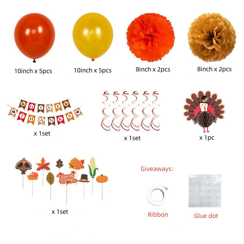 New Design Thanksgiving Balloon Garland 2022 Party Decor Thanksgiving Table Decor Thanksgiving Day Decoration